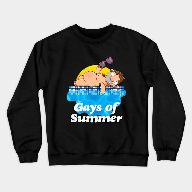 Gays of Summer Sunbathing Crewneck Sweatshirt by LoveBurty